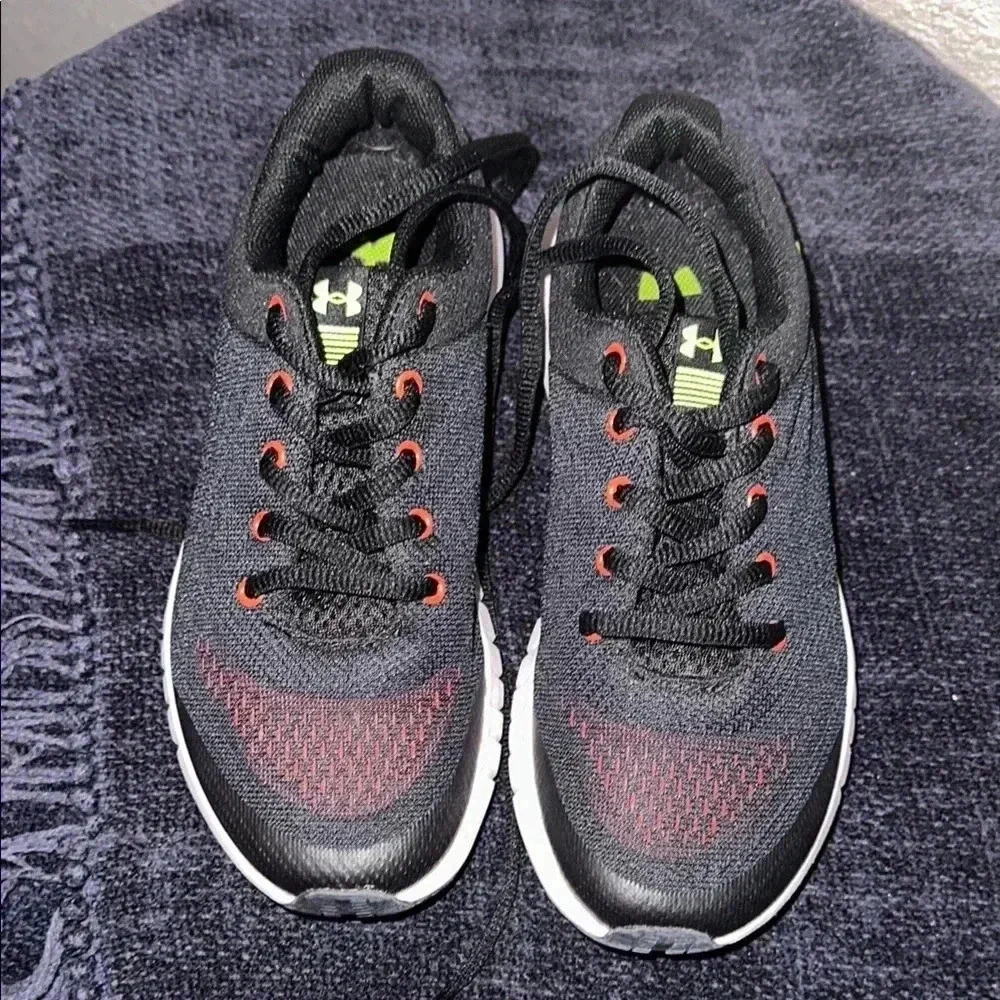 Under Armour Kids' Black and Red Sneakers